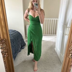 NWT REFORMATION Kourtney Dress Green